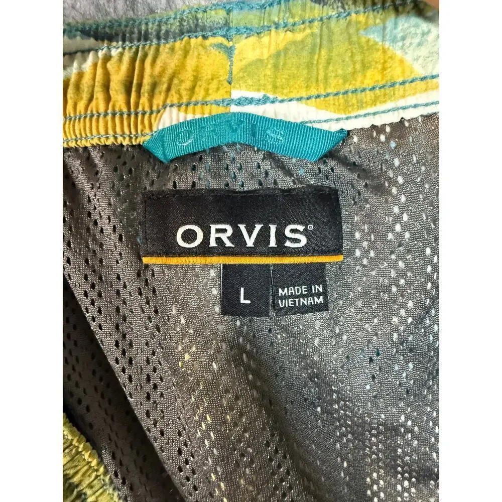 Orvis Mens Ultralight Trout Bum Mesh Lined Back Pocket Swimming Trunks - Large